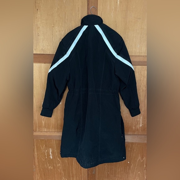 H&M STUDIO, Black coat with reflective stripes, SIZE SMALL, FITS LIKE A MEDIUM - Picture 3 of 9